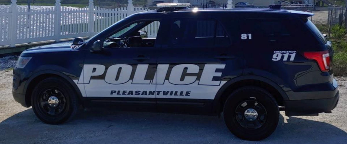 Patrol car at the Pleasantville Yacht Club